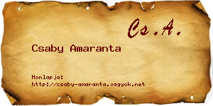 Csaby Amaranta névjegykártya