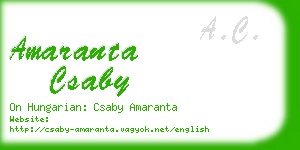 amaranta csaby business card